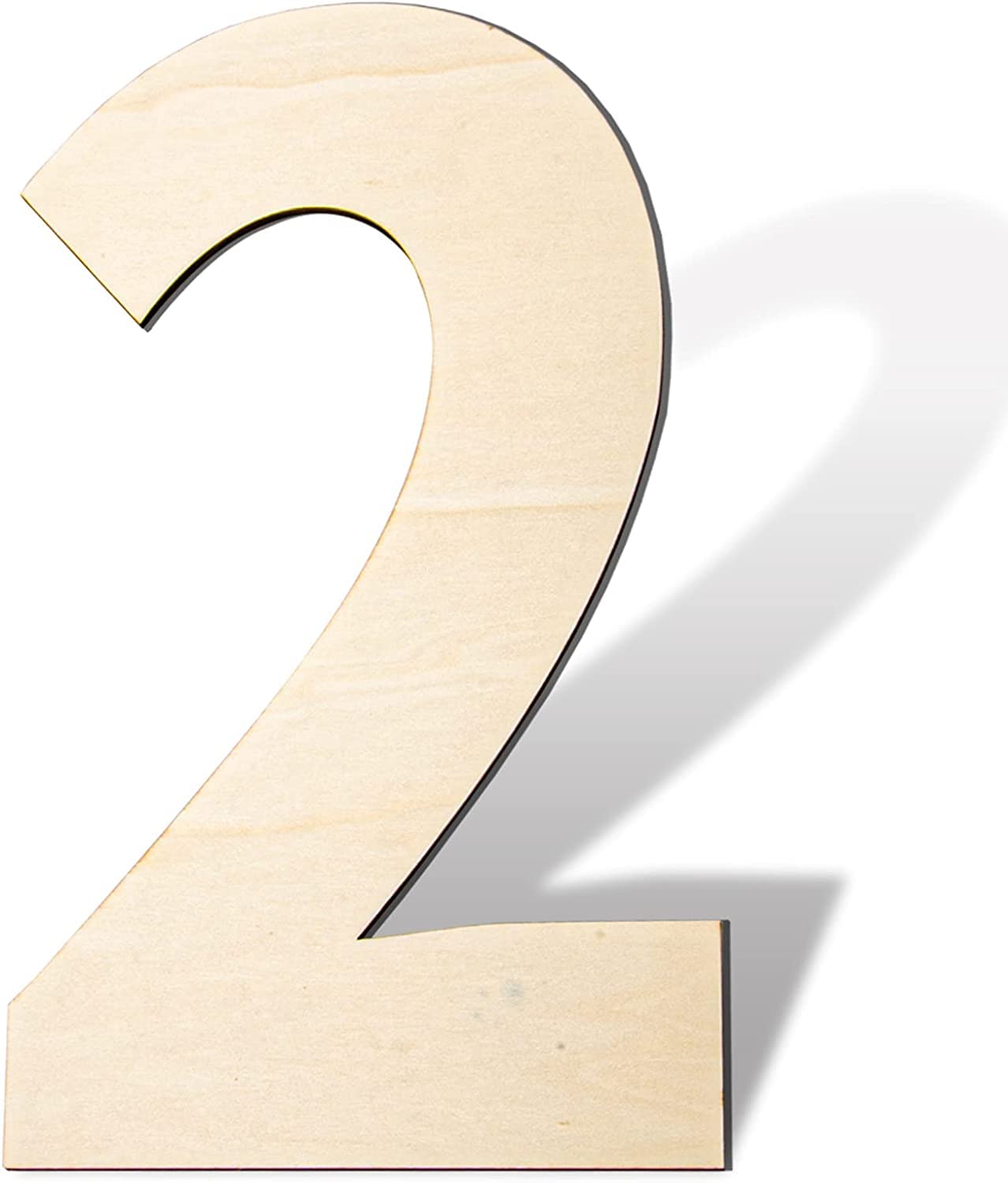 Haoser Blank Wooden 2 Number Unfinished Wood Slices Sign Board for DIY Craft Projects Home Sign Wall Birthday Wedding Party Decoration(10 in)-image-12