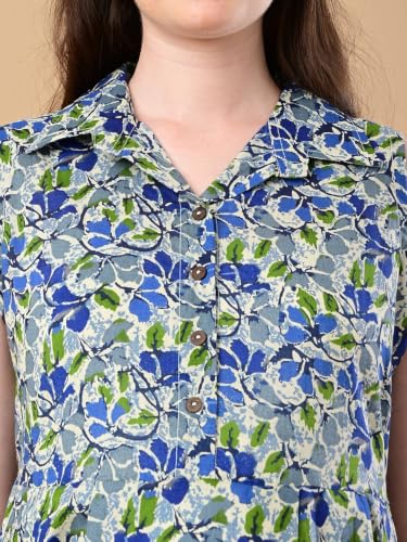 Image of The Mom Store Maternity and Nursing Sleeveless Dress for Women | Casual Dress | Pre and Post Pregnancy Wear | Printed Stylish Dress for New Mom | Trendy Dresses for Women's