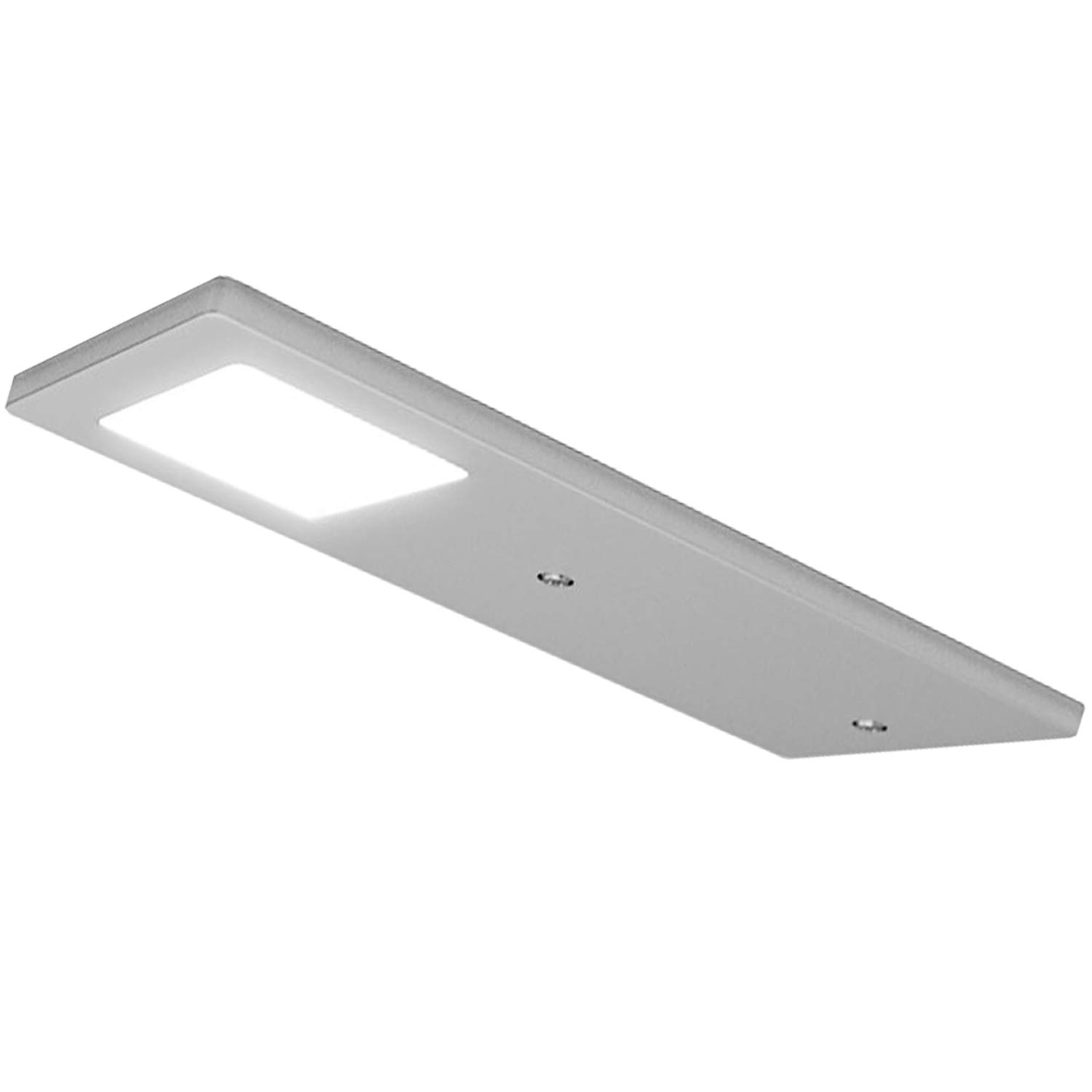 1 Pack | Bright 5W LED Low Profile Under Cabinet Panel Spot Lights & Driver Kit | Aluminium & Natural White | Kitchen Worktop Countertop Cupboard Unit Down Light | Modern Slim Lighting Fitting