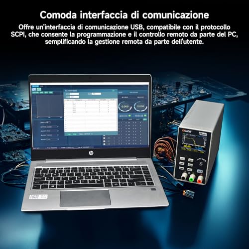 Alimentatore CC  SPS3081, alimentatore switching regolabile 0-30 V 0-8 A con elevata potenza di uscita di 120 W, supporta la programmazione del computer e la funzione di monitoraggio della - Alimentatore - Immagine 6