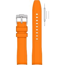 Stanchev MoonSwatch Watch Strap, Curved Rubber Replacement Band for Omega X Swatch Speedmaster Moonswatch Watch 20mm Soft Swatch Omega Strap for Men and Women