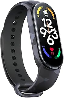 سوار بديل من السيليكون لساعة مي باند 7 - 6 5 M7 M6 M5 ستاب لون رمادي مموه للجنسين