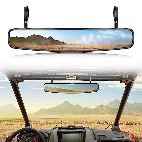 KEMIMOTO UTV Rearview Mirror, 15" UTV Race Convex Center Mirror w...