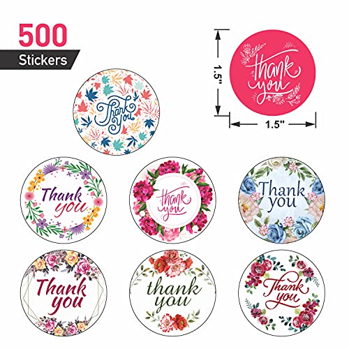 Image of Clickedin Vinyl Multi Designs Thank You Self-Adhesive Stickers for Glass, 1.5 Inches