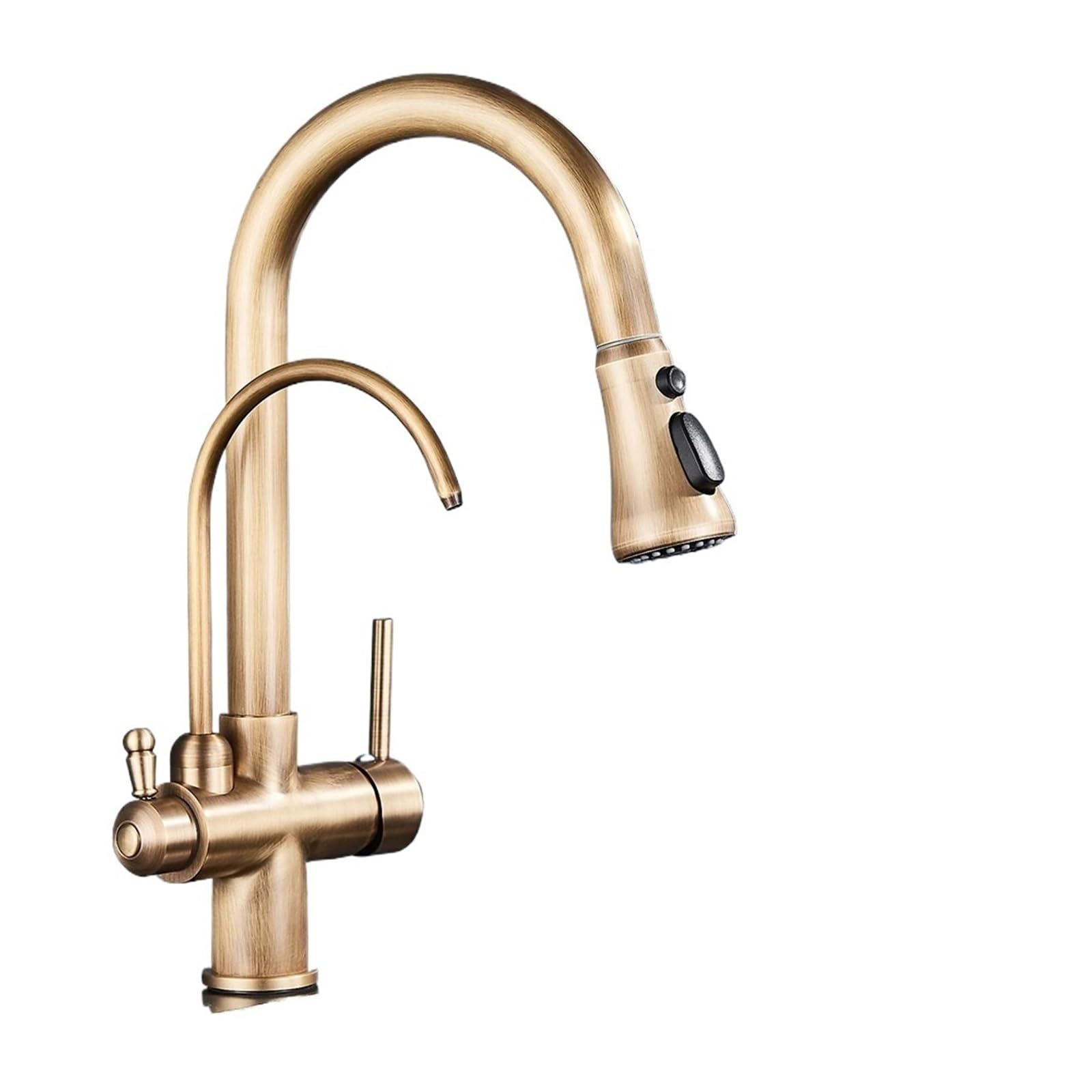 Grifos mezcladores para Fregadero Grifo extraíble con Filtro de Agua Cocina Mezclador 3 vías