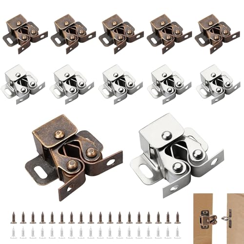 12 pezzi, chiusura a scatto per mobili, per cassetti, da campeggio, per armadi, mobili e armadi