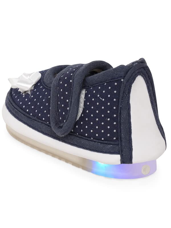 CHIU Kids LED Light Shoes with Chu Chu Music Sound & Polka Dot Print for Baby Girls and Boys (for 12-15 Months, 15-18 Months, 18-21 Months, 21-24 Months) 5
