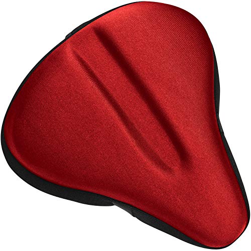 Bikeroo Large Exercise Bike Seat Cushion - Bicycle Wide Gel Soft Pad