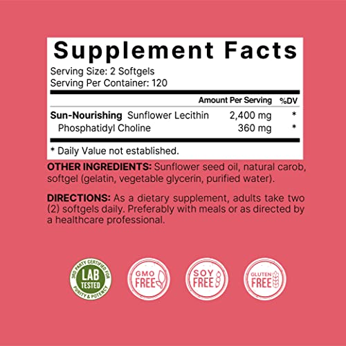 Naturebell 2XSF210S Sunflower Lecithin 2,400Mg thumb #1