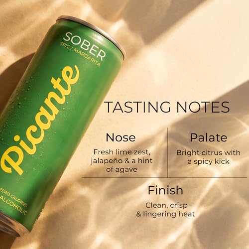 Image of SOBER Picante Non Alcoholic Drink | 0 Sugar & 0 Calories | 6 Cans