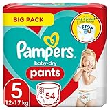 Pampers Windeln Pants Größe 5 (12-17kg) Baby-Dry, Junior, 54 Windeln