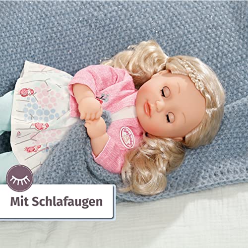 Baby Annabell Little Sophia 36cm, weiche Puppe mit Langen blonden Haaren, blauen Schlafaugen, inkl. Puppenkleidung, 706480 Zapf Creation – Bild 8