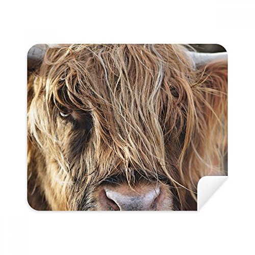 Chiffon de nettoyage pour écran et lunettes imprimé buffle sauvage en suède lot de 2