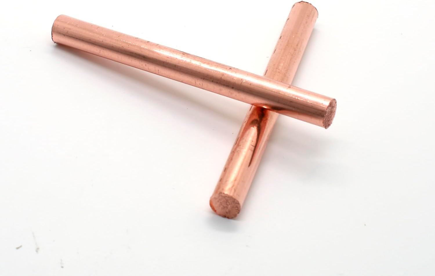 2PCS Diameter 10mm 99.9% Pure Copper Round Rod Solid Copper Rod Bare Copper Cu Metal Rod for Metal DIY Craft Hobbies Length 100mm