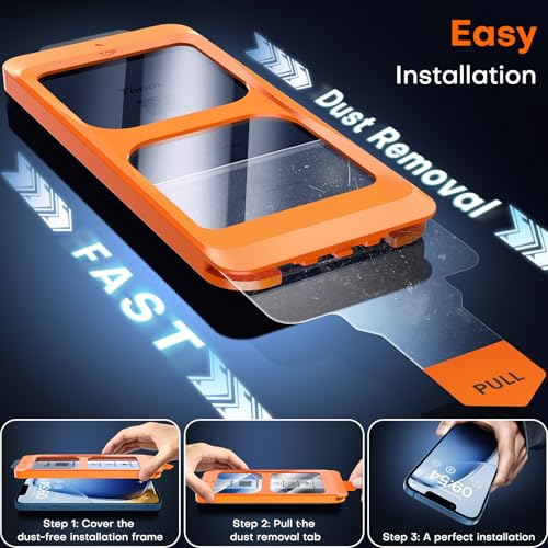 Image of TOCOL for iPhone 13 mini Screen Protector 9H Hardness Military Grade Shatterproof HD Tempered Glass Full Coverage Easy Installation Case Friendly 2 Pack