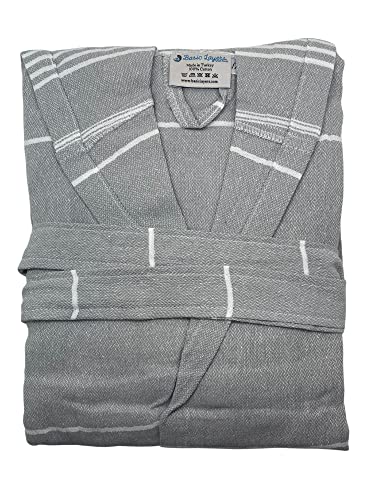 Basic Layers Turkish Cotton Bathrobe for Men and Women – Hooded Soft Robe for Bath, Beach, Pool3