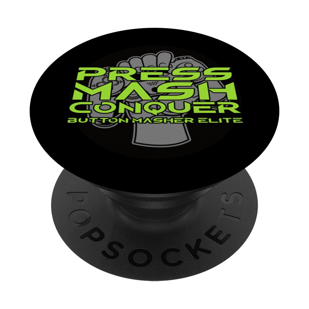 Press, Mash, Conquer, Button Masher Elite PopSockets Swappable PopGrip
