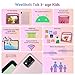 weelikeit 2025 Upgraded Kids Tablet, 10 Inch Android 14 Tablet for Kids, 8GB (4+4) RAM + 128GB Storage, 6000mAh Long Battery, Dual Cameras, Great Tablet for Toddlers, Case Included (Pink)