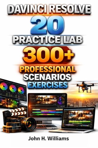  DAVINCI RESOLVE 20 PRACTICE LAB 300+ PROFESSIONAL SCENARIOS EXCERCISES (software userguide for seniors, beginners, faqs with answers, facts about, exercise and workbook Book 8) (English Edition)