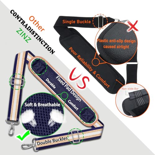 Image of ZINZ 57 inch Adjustable Bag Straps Replacement with Thick Fixed Pad