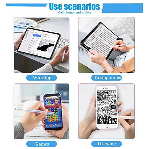 2Pcs Stylus Pens For Touch Screens, Stylus Pen For Iphone/Ipad/Tablet Android/Microsoft Surface, Compatible With All Touch Screens(White Pink/White Purple) #TOP6