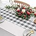 ARKSU Buffalo Plaid Table Runner 12X72inch,Gray and White Check Table Runner for Christmas,Thanksgiving Decor