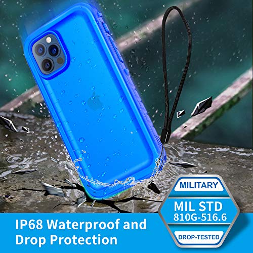 SPORTLINK Compatible with iPhone 12 Pro Max Waterproof Case - Full Body Shockproof Dustproof Phone Screen Protector Rugged Cases for iPhone 12 Pro Max 6.7 Inches Blue by SPORTLINK - Image 3