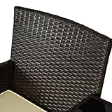 Outsunny Polyrattan Gartenbank Gartensofa Sitzbank mit Tisch 2-Sitzer - 9