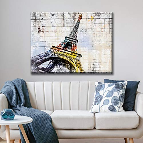 Nan Wind 1 Piece Modern Giclee Canvas Prints Abstract Paris Decor Eiffel Tower Wall Art Street Art Prints On Canvas Framed Ready To Hang For Home Bedroom Decoration #TOP3