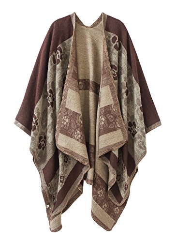 Urban GoCo Donne Eleganti Lavorato a Maglia Poncho...