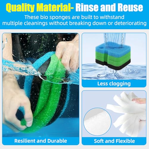 Image of AQUANEAT Aquarium Compatible Canister Filter Pads Cascade 700 /1000 Generic Filter Floss Filter Media 16 pcs