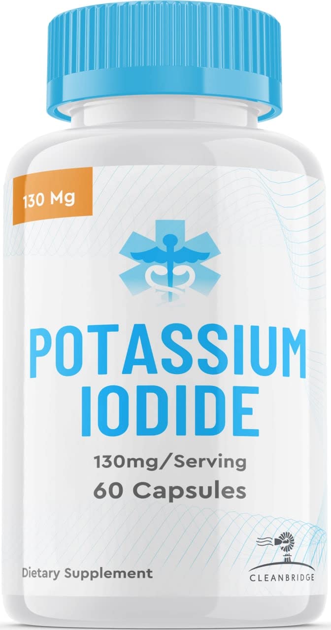 Potassium Iodide s Pills, Iodine s 130 mg, Iodide Pills Anti-Radiation Exposure Protection, Iodine Pills Nuclear Fallout, Potassium Supplement (60 s)