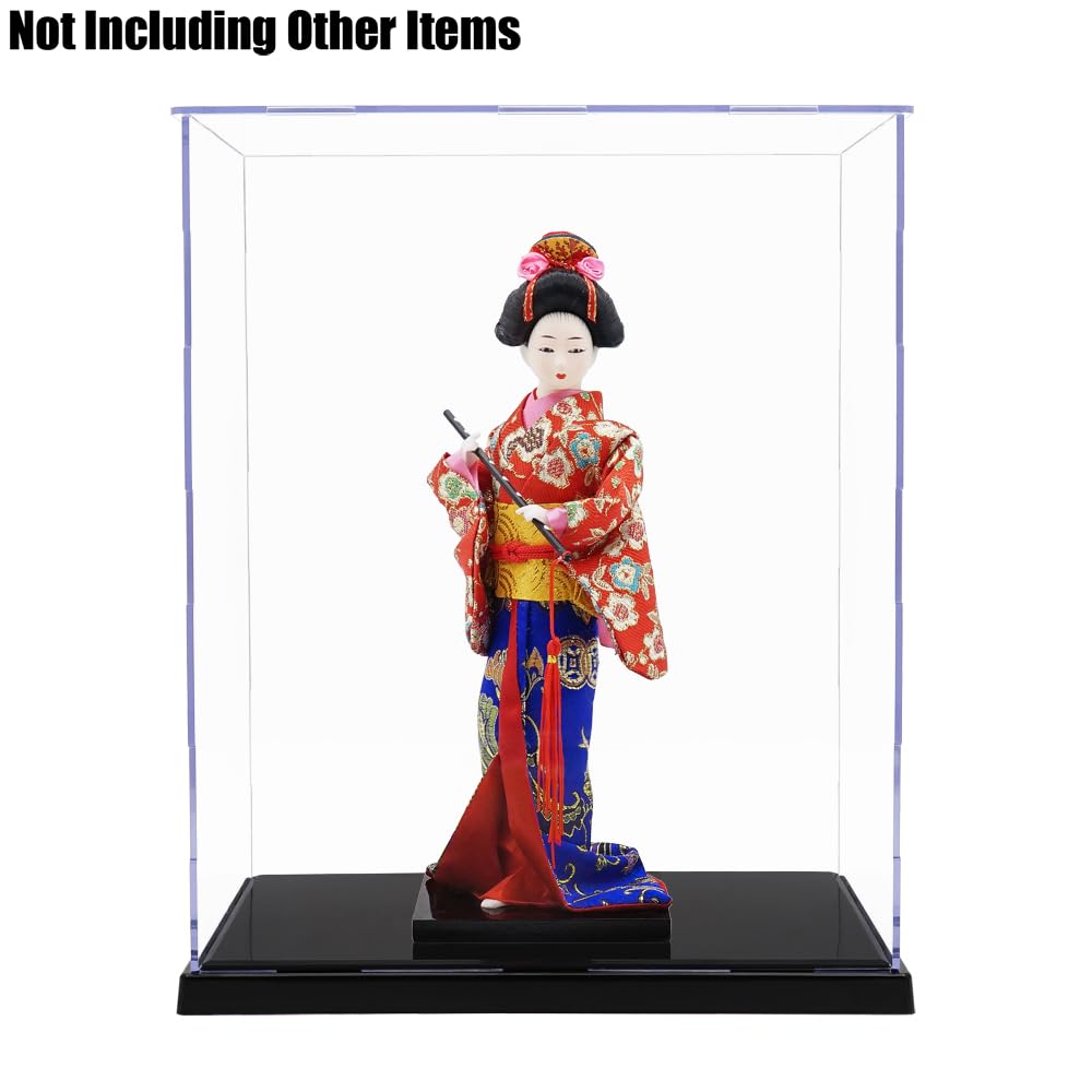 Odoria Teca Espositiva Acrilica Vetrina: 30 cm Alta Scatola Protettore Trasparente per Bambole Action Figure Statue Trofei 25 cm Oggetti da Collezione, Montaggio Richiesto