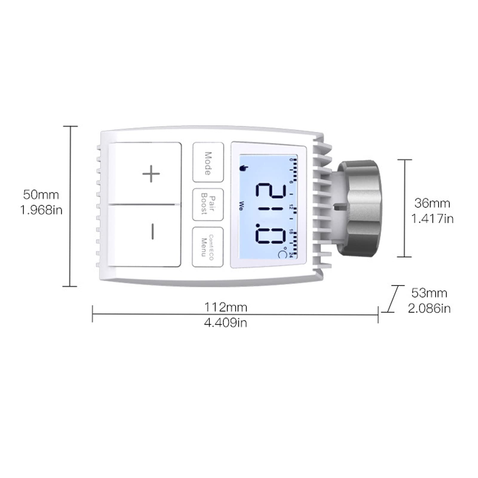 Inteligentny termostat grzejnikowy kontrola aplikacji cyfrowy regulator temperatury dla aplikacji Tuya Smart Home (bez baterii)