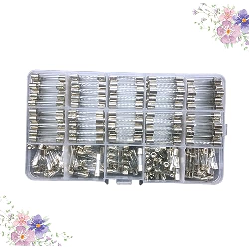 Kit de fusibles de tubo de vidrio OSALADI 1 set rápido estallido surtido para electrodomésticos, electrónicos y automotriz con estuche de almacenamiento miniatura 3