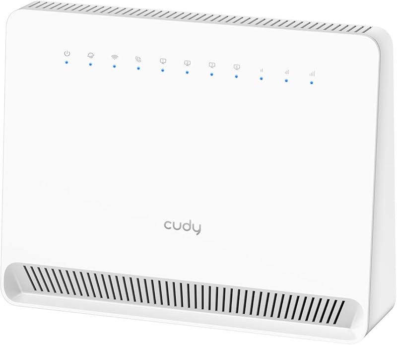 Cudy Routeur Wi-FI 4G LTE Advanced Cat 12 AX3000 Wi-FI 6 avec Fente SIM, Vitesse Wi-FI 3,0 Gbit/s, M