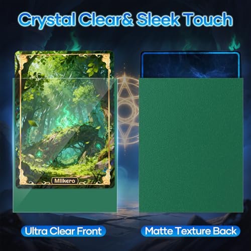 Image of 500 Count Card Sleeves, Matte Magic Card Sleeves, Smooth Shuffle & Tear Resistant, Fit for MTG, TCG, CCG (Dark Green)