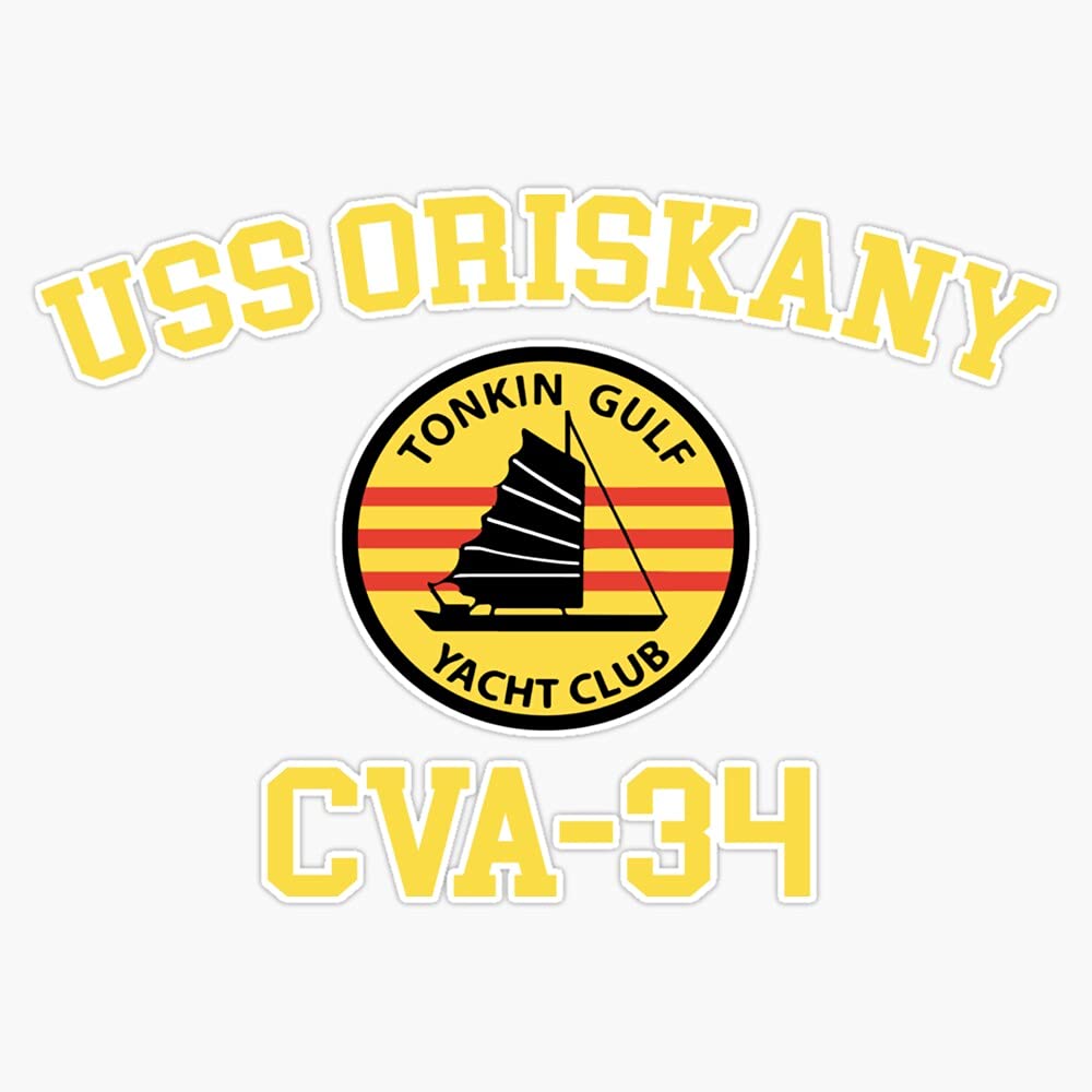 HOF Trading USS Oriskany Cva-34 Vinyl Sticker Waterproof Decal Laptop Wall Window Bumper Sticker 5"