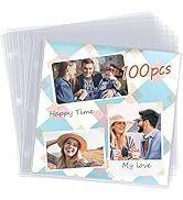 12x12 Scrapbook Page Protectors, 100 Pack, Scrapbook Refill Pages Protective Sleeves, Heavyweight...