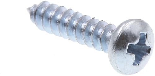 Miniatura 1 de Prime-Line 9018940 Tornillo de chapa metálica, autorroscante, cabeza plana Phillips, #4 x 12 pulgadas, acero chapado en zinc, paquete de 75