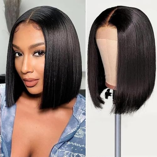 Perruque cheveux humains de qualité supérieure Style Icon avec dentelle 4x4 invisible