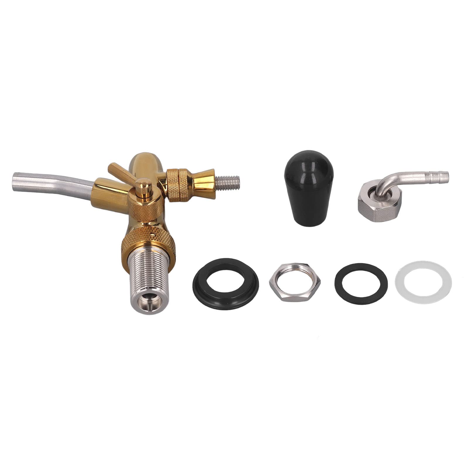 TOPINCN Grifo de Cerveza, Grifo Dispensador de Cerveza de Acero Inoxidable para Kegerator Dispensador de Cerveza Casero Grifo de Repuesto Grifo de Barril de Cerveza Grifo de Cerveza Casero