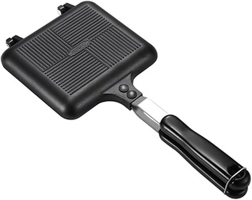 QZH Sartén para hacer sándwich, tostadora de calefacción de doble cara, plancha antiadherente para panini con platos antiadherentes extraíbles,