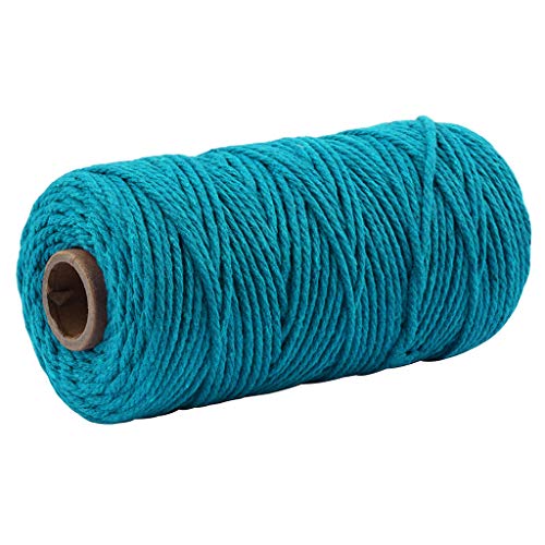 TianranRT? Cordón de Algodón de Macramé Para Colgar En La Pared Dream Catcher (3,5 Mm X 100 M), Cuerda de Algodón de Color Atrapasueños, Decoración Del Hogar, Cuerda de Algodón, Gris