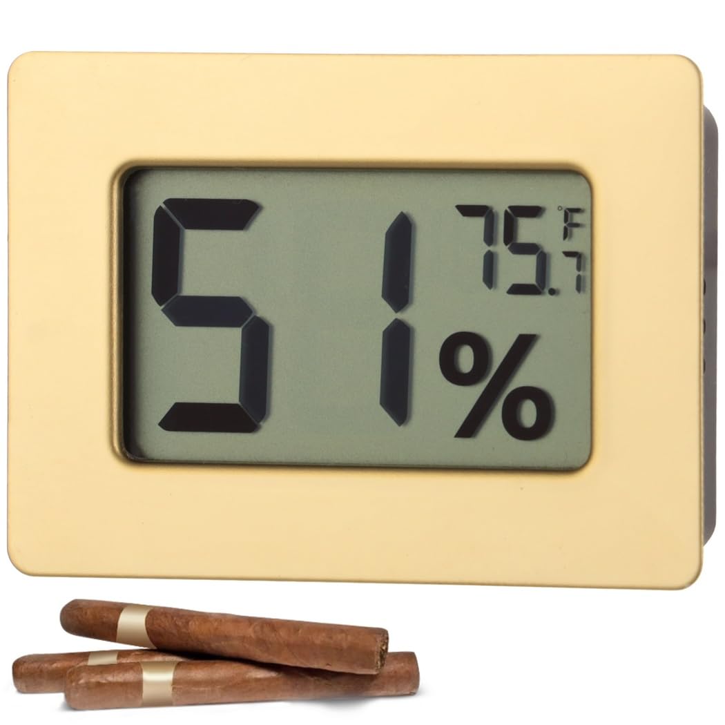 2-in-1 Digitales Hygrometer und Thermometer, ±2%RH Humidor-Hygrometer mit Messbereich 32% bis 99%, Mini-Feuchtigkeits- und Temperaturmesser für Humidore, Gewächshäuser, Inkubatoren