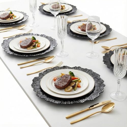 Platos cargadores plástico reutilizable 100 piezas 12 pulg miniatura 4