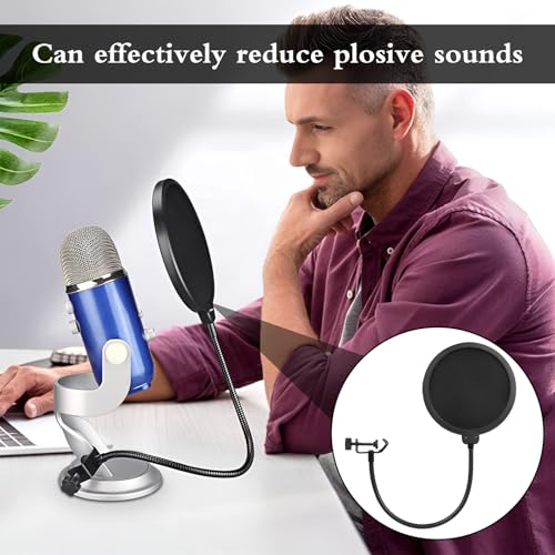 Mikrofon Popschutz,Popschutz Mikrofon,Popschutz,Pop Filter,Professional Mikrofon Pop Filter Mask Shield,Mic Windschutz Schaum,Fur Blue Yeti,Snowball,Quadcast Und Jedes Andere Mikrofon