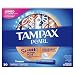 Tampax Pearl Tampons with Plastic Applicator, Super Plus Absorbency, Unscented, 50 Count - Pack of 6 (300 Count Total)