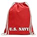 Kiwistar Marine américaine Fun Sac à Dos Sport Sac de Remise en Forme Gymbag Shopping Coton avec Cordon