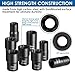 Thinkpro Lug Nut Removal Tool,10 Piece Lug Nut Extractor Set 1/2 Inch Drive, Easy Out Lug Nut remover for Damaged, Frozen, Studs, Rusted, Rounded-Off Bolts & Nuts Screws
